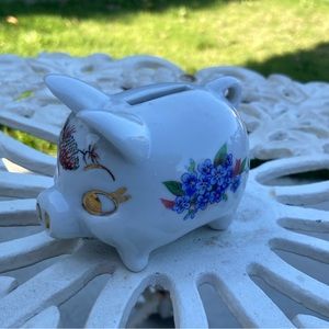 Vintage Handpainted Piggy Bank